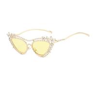 JRPAJK Luxury Double Beam Cat Eye Women Sunglasses Personality Flower Diamond Trend Men UV400