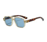 JRPAJK Retro Double Beam Square Women UV400 Sunglasses Luxury Leopard Outdoor Versatile Trend Men