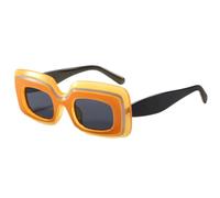 JRPAJK Retro Shades Luxury Sunglasses Men Famous Square UV400 Sun Glasses Man Women(One size/yellow)