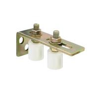 Jrpzcv 1PCS Patio Door Track Guide Rollers Sliding Door Guide Rollers with L-Pillar Bracket Adjustable Double Nylon Rollers Easy Install Easy to Use