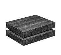 Jrpzcv 2 Pack 16 x 12 x 2 Inch Black Polyurethane Foam Inserts for Cases, Toolbox, Camera Storage