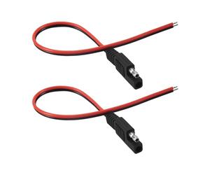Jrpzcv 2 Pcs 18AWG SAE Extension Cable 2-Pin SAE Quick Connector Disconnect Plug 10A Solar Battery Panel SAE Plug Wire 1Ft/30cm
