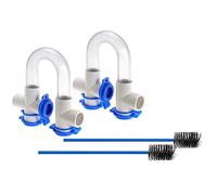 Jrpzcv 2Pack 3/4In Standard Condensate Trap with 16In Cleaning Brush PVC Transparent U Trap for HVAC Systems, Air Conditioner