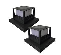 Jrpzcv 2PCS Solar Light Fence Gate Pillar LED Lamp Villa Column Lamp for House Gate Patio Garden Wall