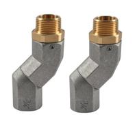 Jrpzcv 3/4Inch NPT Fuel Transfer Hose Swivel 360 Rotating Connector for Fuel Nozzle Multi Plane Swivel 2PCS