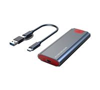 Jrpzcv M2 SSD Case M.2 To USB 3.1 Gen 2 10Gbps NVMe SSD Enclosure for NVMe PCIE M Key/ (B+M) Key SSD Hard Disk, M2 SSD Case OTG
