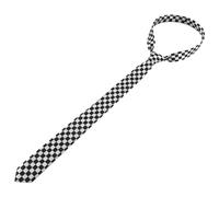 Jrpzcv Mens Black White Checkered Necktie Neck Tie