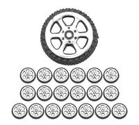 Jrpzcv Plastic Roll 2mm Dia Shaft Car Truck Model Toys Wheel 20mmx6mm 20Pcs