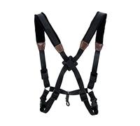 Jrpzcv Saxophone Strap,Universal Double Shoulder Leather Strap for Sax, Adjustable Padded Harness Strap for Baritone Tenor Alto