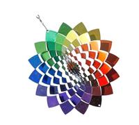 Jrpzcv Wind Spinners Outdoor Stainless Steel Wind Spinners Colorul Wind Chime Ornaments Garden Hanging Decoration