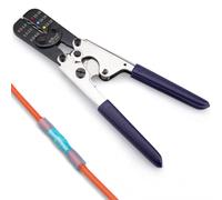 JRready ACT-AD10 Ratcheting Crimping Tool, 22-10 AWG Wire Crimper for Heat Shrink Butt Connectors & Insulated Terminals, Oval Crimp Die, Full-Cycle Ratchet for Marine/Automotive/RV Wiring