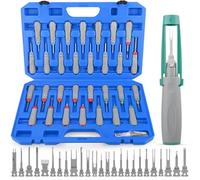 JRready JRconDRK11C55-01 Pin Removal Tool Master Kit for TE, Deutsch, AMP, Molex, Delphi, Harting, Anderson, JPT Automotive Heavy Duty Electrical Terminal Connector(30PCS Tools+25PCS Replacement Tips)