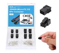 JRready Micro-Fit 3.0 6 Pin Molex Connector Kit Dual Row 6 Circuits 43020 Series Housing Pins and Sockets 20-24AWG Compatible with Molex Micro Fit 3.0mm 43020-0601 43025-0600 4Sets ACTCRH6A05