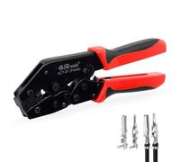 JRready Mini-Fit Jr Crimping Tool with Locator Ratchet for Molex Mini-Fit Jr. 4.2mm Pitch Open Barrel Crimp Hand Plier 18-24AWG Wire Terminal Connector ACT-SY-JRN011S-H