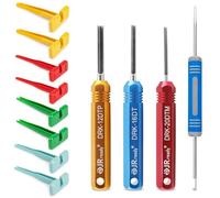 JRready ST5231-08 Deutsch Pin Removal Tool Kit for 12# 16# 20# Solid & Stamped Contacts 10-22 AWG Connector Release Tool Kit for Deutsch DT, DTM, DTP, HD Series Connector 12PCS Extraction Tools