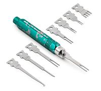 JRready ST5255 Pin Extractor Tool Terminal Removal Tool Includes 8 Pcs Replacement Tips,Suitable for AMP/Delphi/Molex/Bosch Connector Etc.,Automotive/Computer Repair Terminal Release Tool Kit