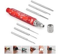 JRready ST5258 Electrical Pin Extractor Tool Kit with 6PCS Replacement Tips for AMP/Metri Pack/TE/JST/Deutsch Connectors, Pin Removal Tool Perfect for Car Repair Electrical Harness terminals