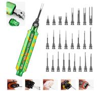 JRready ST5352-02 Release Tool, Upgraded Terminal Removal Tool with 1 Handle for Storage & 26 Tips for Replacing Pin Tool, Car Plug Kit for German AMP TE Molex JST JPT Harting