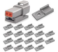 JRready ST6354 Connector Accessories Kit,20 pcs Mounting Clips for Deutsch DTM, DTP, DT DTHD Series Size 2/3/4/6/12 Pin Connector with Work in Car Connector Accessory