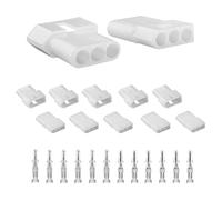 JRready st6416 standard. 093" pin and socket power connectors 3 circuits (6 sets combined), 14-20 awg, compatible with molex standard. 3-pin male and female connector