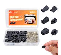 JRready ST6516 196Pcs 2 4 6 Circults Molex Micro-fit Connector Kit Power Receptacle Plug Automotive Wiring Crimp Terminals Pins 20-24AWG 3.0mm Pitch