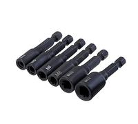 Jrudjsnhhty 1/4 Hex Shank Thread Tap Socket Adapter - HSS Straight Fluted Screw Tap for Machine Tapping Threading Tool 6Pcs