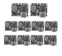 Jrudjsnhhty 10 Lithium Li-Ion 18650 3.7V 4.2V Battery Charger Board Type-C 2A Battery Fast Charge Module DC-DC Step Up Boost Module Spare Parts Accessories