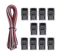 Jrudjsnhhty 11 Pieces Tunable 3 Pin LED Strip Connectors 10mm LED Strip Light Connectors LED Strip Connector Terminal for WS2811