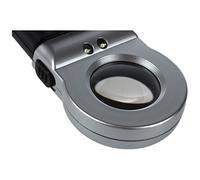 Jrudjsnhhty 16x 30mm LED Illuminated Magnifier Magnifying Glass Loupe Folding Stand Handheld Portable Pocket