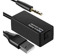 Jrudjsnhhty 192KHz Digital to Analog Audio Converter, Digital Optical Toslink to Analog 3.5mm Jack Audio Cable Adapter