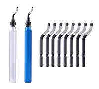 Jrudjsnhhty 2 Pcs Deburring Tool +10 Pcs BS1010 High Speed Steel Blades for Metal Resin PVC Pipes Copper Plastic 3D Printed Edges
