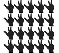 Jrudjsnhhty 20Pcs Breathable Billiard Gloves Snooker Left Right Hand Gloves 3 Fingers Cue Gloves for Women Men Billiard Accessories