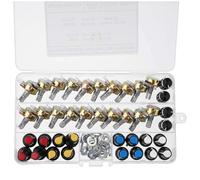 Jrudjsnhhty 20PCS Potentiometer Kit with Knobs B5K 10K 20K 50K 100K Single Shaft 15MM Potentiometer Switch