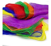 Jrudjsnhhty 24Pcs Kids Juggling Scarves Dance Music Scarves Colorful Scarves Movement Scarves Rhythm Scarves For Children Movement