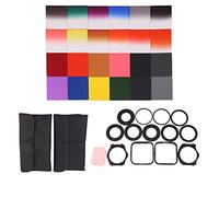 Jrudjsnhhty 24pcs ND + Graduated Filters + 9pcs Adapter Ring, Lens Hood Filter Holder for p series