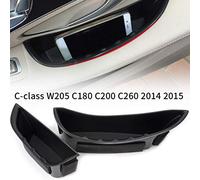 Jrudjsnhhty 2Pcs Front Door Armrest Storage Box Container Holder for C-Class W205 C180 C200 C260 2014 2015