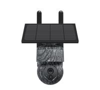 Jrudjsnhhty 3MP 4G SIM Solar PTZ Camera WIFI Outdoor Wireless IP Cameras with Solar Panel Two Way Audio Security CCTV Camera(C) Easy Install