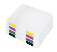 Jrudjsnhhty 4PCS A4 File Portable Project Case,Portable A4 File Box Plastic Scrapbook Paper Storage Box for 8.5x11Inch Letter Paper Easy to Use Multicolor
