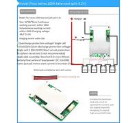 Jrudjsnhhty 4S 12V 100A Lithium Battery Charger Protection Board with Power Battery Balance Enhance PCB Protection Board