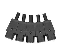 Jrudjsnhhty 5PCS IEC 320 C13 Female Plug Adapter 3pin Socket Power Cord Rewirable Connector