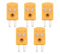 Jrudjsnhhty 5Pcs RTD Circuits K Type Temperature Sensor Thermocouple Plugs Yellow