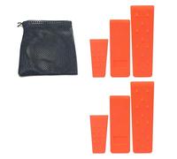 Jrudjsnhhty 6 Pc Tree Felling Wedges with Spikes for Safe Tree Cutting-2 Each of 10 Inch,8 Inch and 6 Inch Wedges with Storage Bag