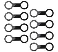 Jrudjsnhhty 8 Pieces Scuba Diving Dive Snorkeling Silicone Snorkel Mask Strap Keeper Holder Clips Retainer Attachment Gear Spare Part Accessories Black