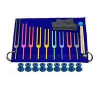 Jrudjsnhhty 9 Piece Colorful Aluminum Alloy Tuning Forks For Therapy, Voice Therapy Blue