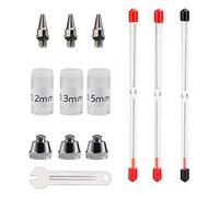 Jrudjsnhhty Airbrush Nozzle Needle Cap 0.2mm 0.3mm 0.5mm Replacement with Wrench for AirBrush Kit