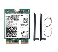 Jrudjsnhhty AX201NGW WiFi Card with Dual Antenna 2.4 Ghz+5Ghz WiFi 6 3000Mbps M.2 CNVio2 Bluetooth 5.1 WiFi Adapter for Win10 Replacement Spare Parts Accessories