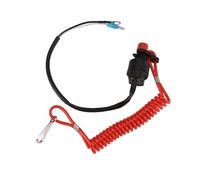 Jrudjsnhhty Boat Motor Emergency Kill Stop Switch for/Outboard Stop Kill Switch Cut Off Switches with Safety Tether Lanyard