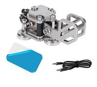 Jrudjsnhhty CW Morse Code Keys Automatic Radio HAM Send Telegram Double Paddlewith Stainless Steel Body Three Magnets