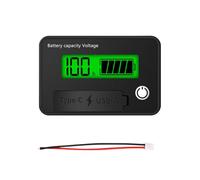 Jrudjsnhhty DC 8-30V LCD Digital Battery Voltmeter Capacity Indicator Lithium Acid Battery Voltage Tester Meter Tool TypeC Output,C