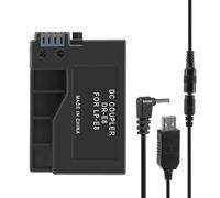 Jrudjsnhhty -E8 Dummy Battery with DC Power Bank USB Adapter Cable Replacement for LP-E8 for 550D 600D 650D 700D DSLR Cameras